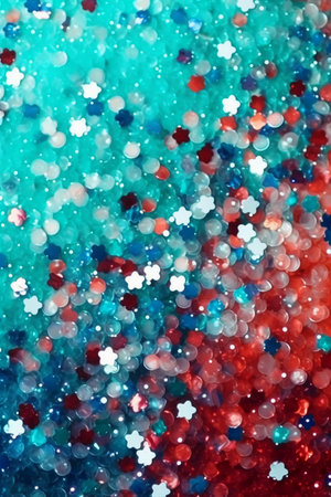abstract background bokeh circles for Christmas and New Year holidaysの素材