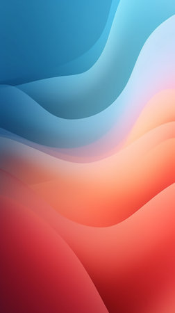 abstract background with smooth lines in red, blue and orange colorsの素材
