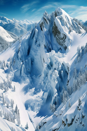 Winter in the swiss alps, Switzerland. Caucasus Mountains.の素材