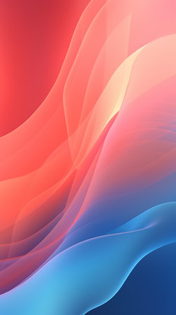 abstract background with smooth lines in red, blue, orange colorsの素材