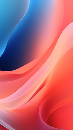 abstract background with smooth lines in red, blue and orange colorsの素材