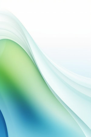 abstract background with smooth lines in blue, green and white colorsの素材