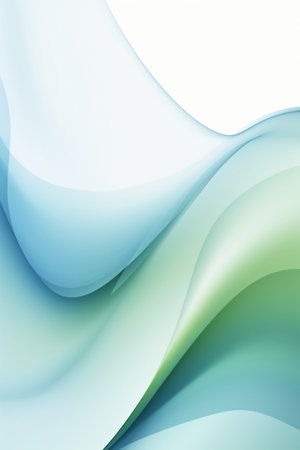 abstract background with smooth lines in green and blue colors, vector illustrationの素材