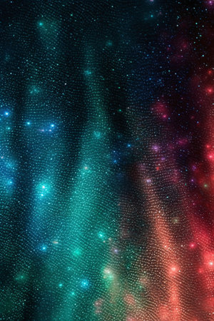Abstract space background with stars and nebula, computer-generated image.の素材