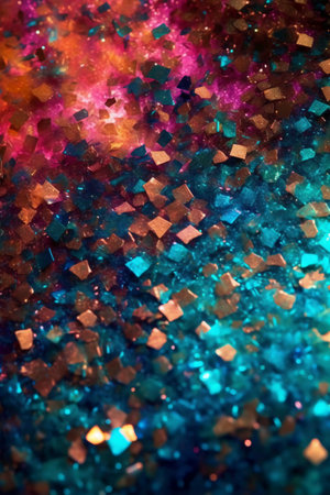 glitter vintage lights background. defocused. blue and pink.の素材