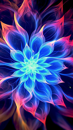 Abstract fractal. Fractal art background for creative design. Decoration for wallpaper, desktop, poster, cover booklet. Print for clothes, t-shirt. Creative illustration for designの素材