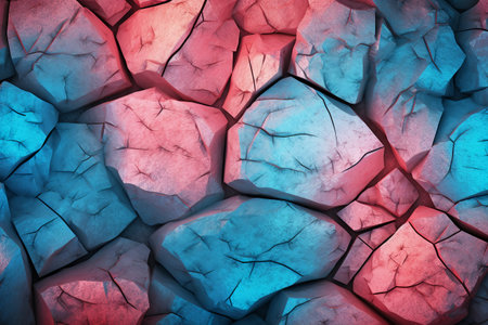 Cracked ground texture. Abstract background. 3d rendering illustration.の素材