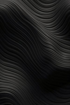 Black wavy background. Vector illustration. Can be used for wallpaper, web page background, book cover.の素材