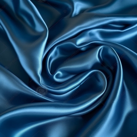 Smooth elegant blue silk or satin texture can use as backgroundの素材