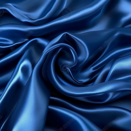 Smooth elegant blue silk or satin texture can use as backgroundの素材