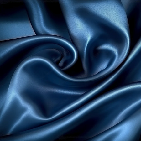 Smooth elegant blue silk or satin texture can use as backgroundの素材