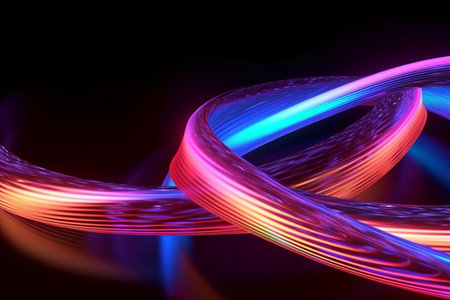 3d illustration of abstract geometric composition,digital fractal art works.の素材
