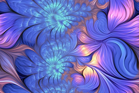Abstract fractal. Fractal art background for creative design. Decoration for wallpaper, desktop, poster, cover booklet. Print for clothes, t-shirt. Creative illustration for designの素材