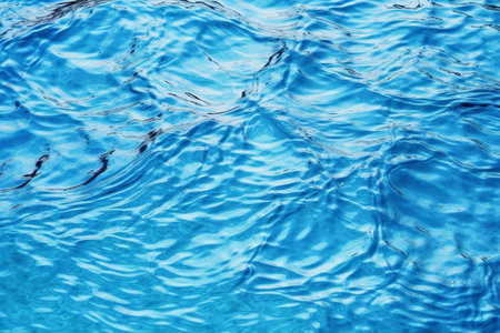 Blue water surface with ripples. Abstract background and texture for design.の素材