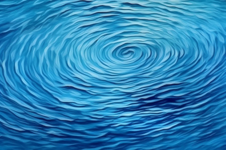 Abstract blue background with ripples and waves. Blue water surface.の素材