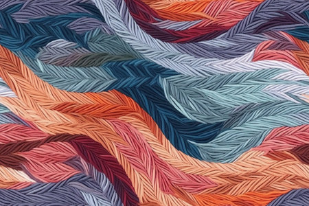 Abstract background of multicolored threads. 3d rendering, 3d illustration.の素材
