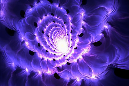 Abstract fractal. Fractal art background for creative design. Decoration for wallpaper, desktop, poster, cover booklet. Print for clothes, t-shirt. Creative illustration for designの素材