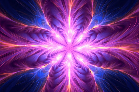 Abstract fractal. Fractal art background for creative design. Decoration for wallpaper, desktop, poster, cover booklet. Print for clothes, t-shirt. Creative illustration for designの素材