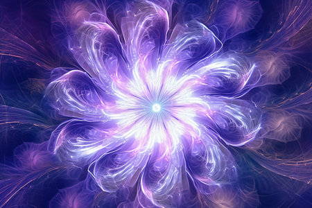 Abstract fractal. Fractal art background for creative design. Decoration for wallpaper, desktop, poster, cover booklet. Print for clothes, t-shirt. Creative illustration for designの素材