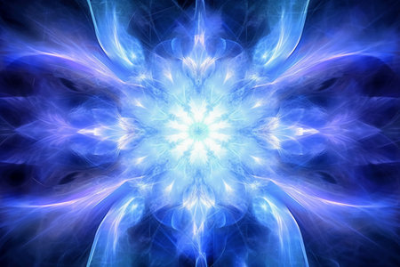 Abstract fractal. Fractal art background for creative design. Decoration for wallpaper, desktop, poster, cover booklet. Print for clothes, t-shirt. Creative illustration for designの素材
