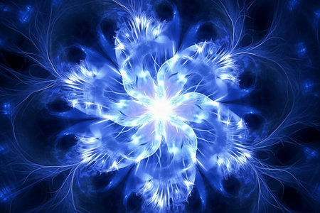 Abstract fractal. Fractal art background for creative design. Decoration for wallpaper, desktop, poster, cover booklet. Print for clothes, t-shirt. Creative illustration for designの素材