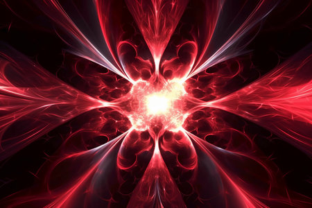 Abstract fractal. Fractal art background for creative design. Decoration for wallpaper, desktop, poster, cover booklet. Print for clothes, t-shirt. Creative illustration for designの素材