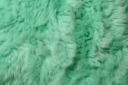 Green fur texture background. 3d rendering, 3d illustration.の素材