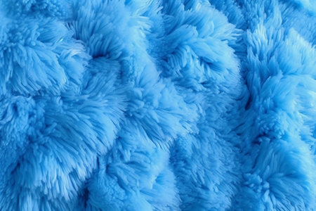 Texture, background, pattern. The fabric is blue, turquoise. This is a natural sheepskin sheep wool. This sheep wool is perfect for your design.の素材
