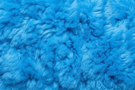 Blue fur texture background. Close up of blue fur texture background.の素材
