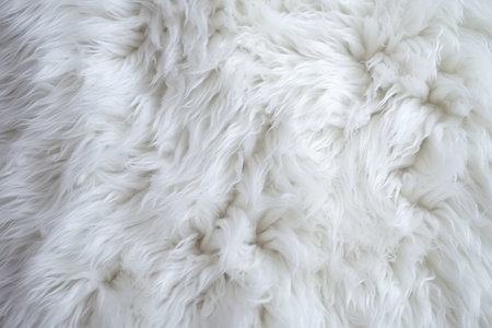 White fur texture. Close up of white fur texture background. Fur backgroundの素材