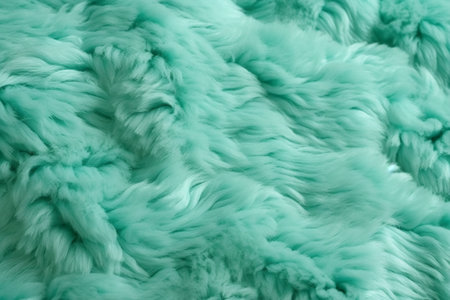 Texture, background. Woolen fabric of turquoise color.の素材