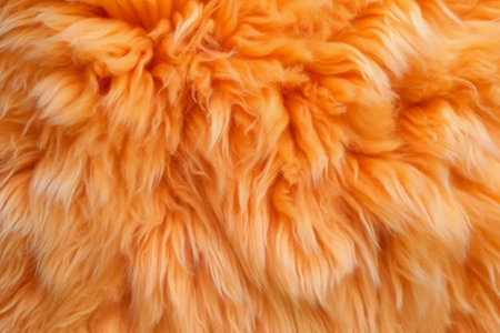 Close up of orange fur texture background. Animal fur texture background.の素材