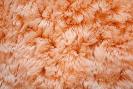 Close up of fur texture background. Orange fur texture, fur backgroundの素材