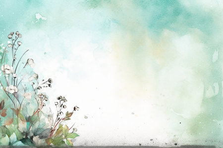 Watercolor floral background. Watercolor flowers. Hand drawn illustration.の素材
