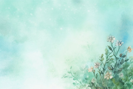 Watercolor floral background. Hand painted watercolor illustration with flowers.の素材