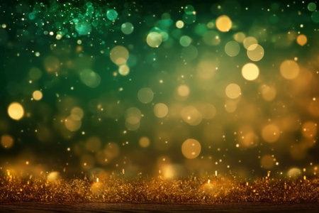 Christmas background with bokeh lights and empty space for your textの素材