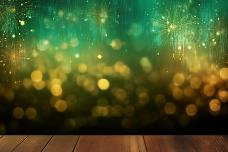 Colorful fireworks and bokeh background for New Year and Christmasの素材