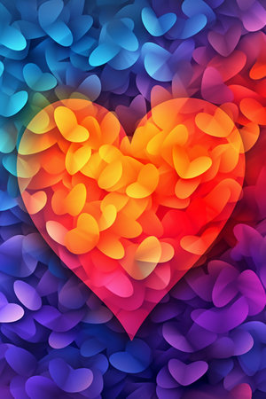 Valentine's day abstract background with heart. Vector illustration.の素材