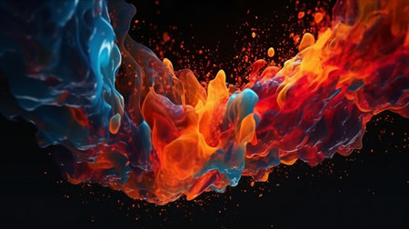 Abstract fire background. 3d rendering, 3d illustration.の素材