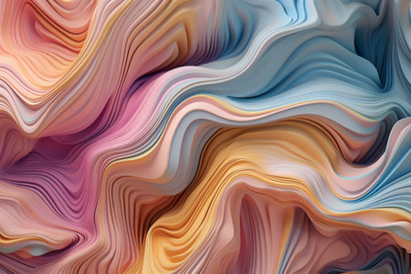Abstract colorful background. Liquid marble pattern. 3d rendering, 3d illustration.の素材