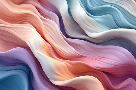 abstract colorful background with smooth lines in blue, pink and white colorsの素材