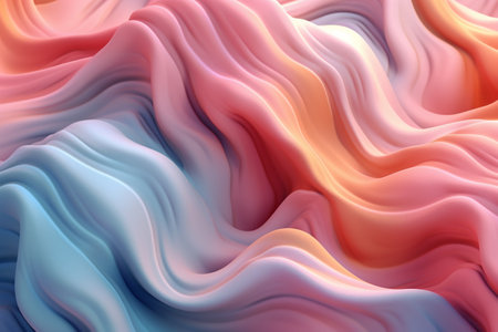 Abstract wavy background. 3d rendering, 3d illustration.の素材