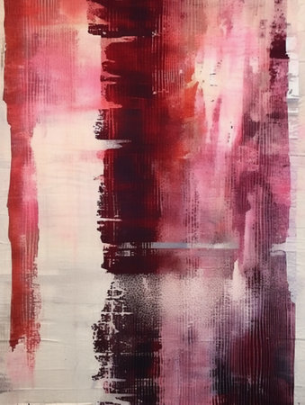 abstract background watercolors painting on canvas with dark red and white stripesの素材