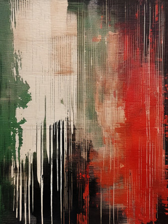 Abstract background with grunge brushstrokes in red, black and white colorsの素材