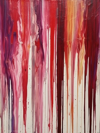 abstract background with red, orange, yellow and purple paint splashesの素材
