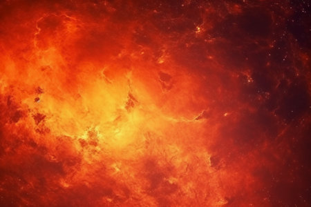 Fiery explosion in space, computer generated abstract background, 3D renderingの素材