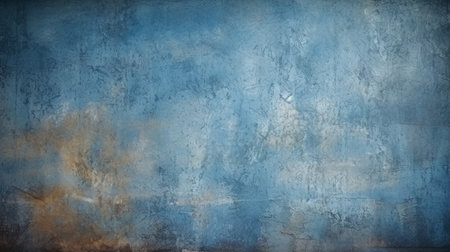 Blue grunge wall texture background with space for text or image.の素材