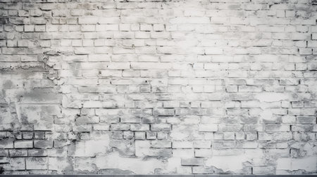 Old white brick wall texture background for interior exterior decoration and industrial construction concept design.の素材