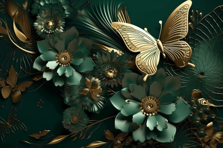 3d illustration of abstract geometric composition,digital art works.の素材