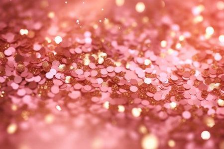 pink glitter Colorful texturel Blurred abstract background for birthday, anniversary, wedding, new year eve or Christmas.の素材
